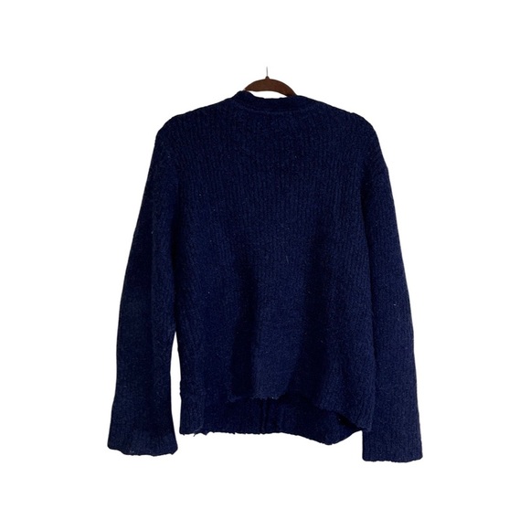 Opening Ceremony broken mohair blend oversized blue cardigan size m - Picture 2 of 5